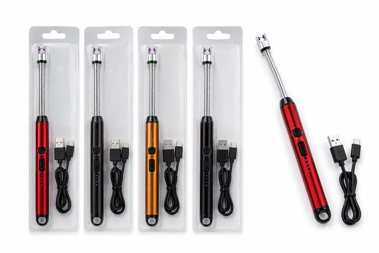 فندک برقی شارژی USB گردن انعطافپذیر مدل BBQ (Arc Lighter)