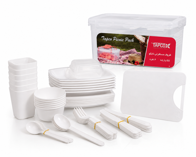 ست پیکنیک ۶ نفره تاپکو (Tapco) مدل Picnic Pack 55 پارچه