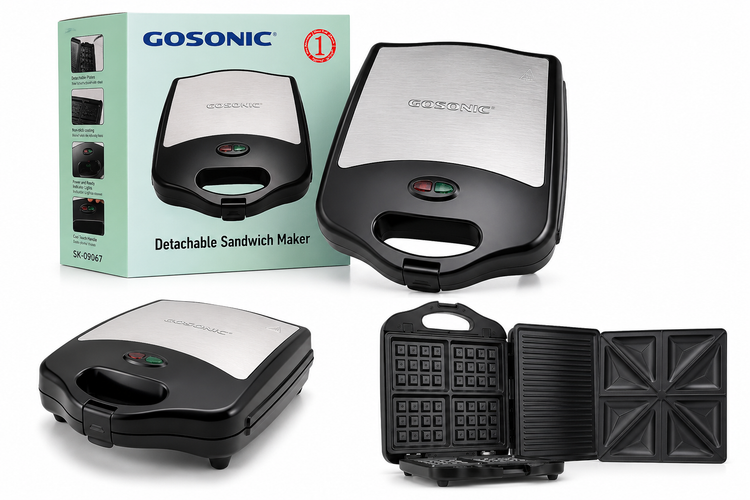 ساندویچساز چندکاره گوسونیک مدل SK-09067 با صفحات قابل تعویض