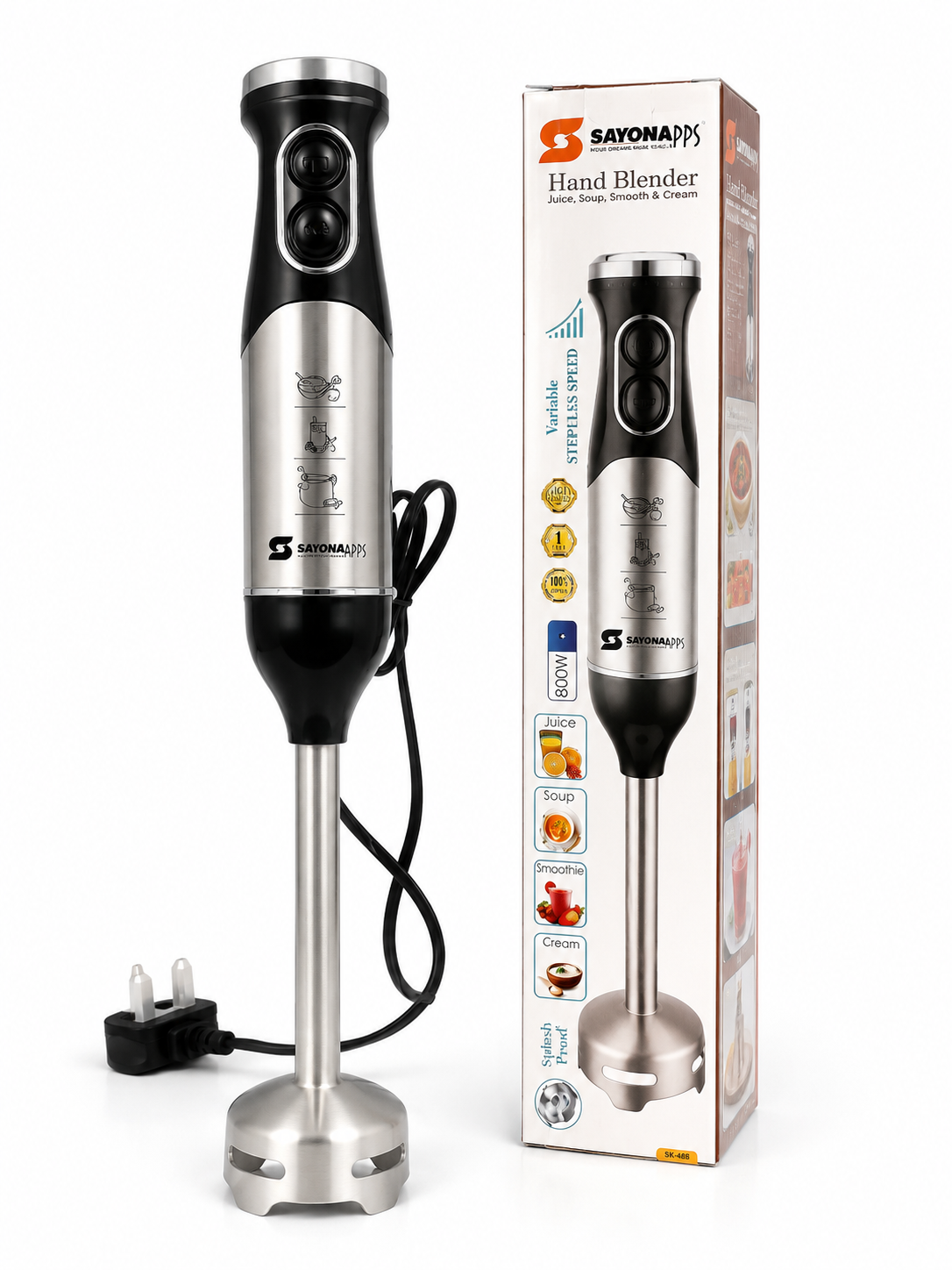 گوشت‌کوب برقی سایوناپس مدل SK-468 توان ۸۰۰ وات